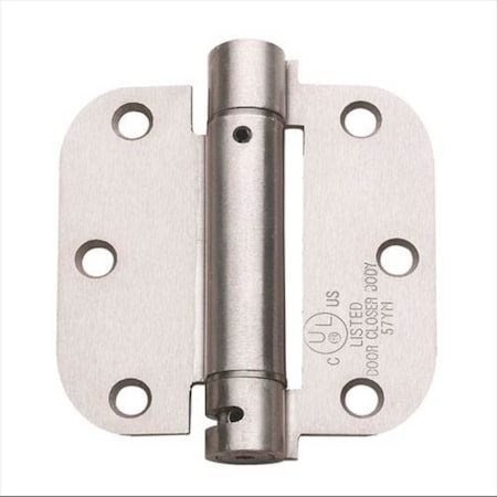 Global Door Controls 3.5 in. x 3.5 in. Satin Nickel Full Mortise Spring Non-Removable Pin with 5/8 in. Radius Hinge, PK2 CPS3535-5/8-US15-M